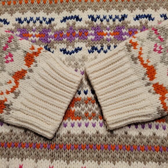 Lauren Ralph Lauren Geometric Fair Isle Boatneck Tunic Sweater size Medium - Picture 11 of 15